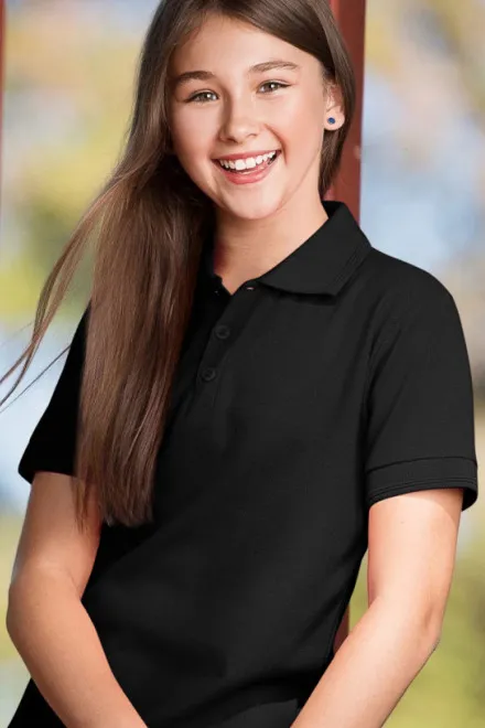 Polo majica za otroke, črna