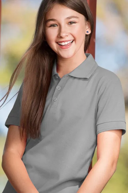 Polo majica za otroke, temno siv marmor