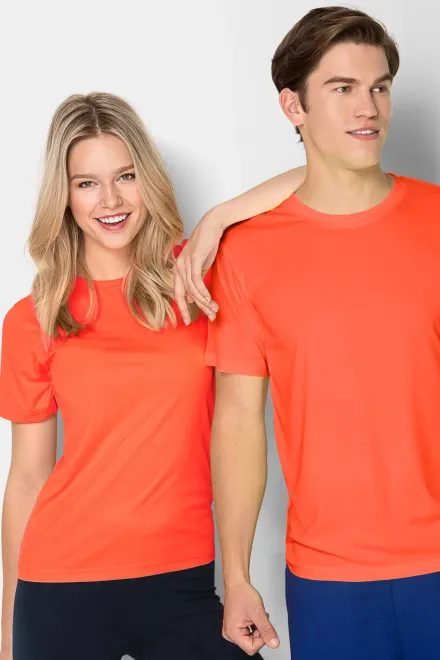 Unisex športna majica, neon oranžna