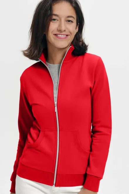 Ženska jopica brez kapuce, rdeča