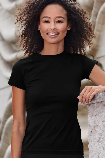 Ženska športna majica s kratkimi rokavi, črna