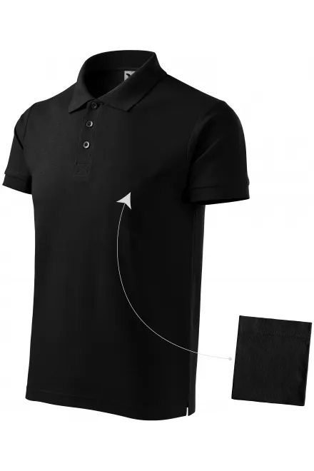 Moška elegantna polo majica, črna