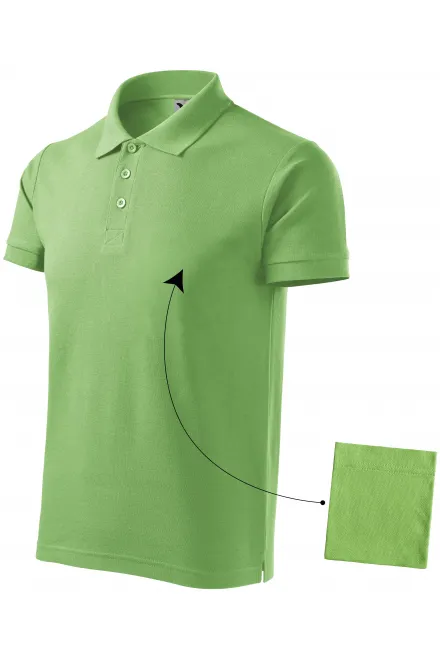 Moška elegantna polo majica, grahova zelena