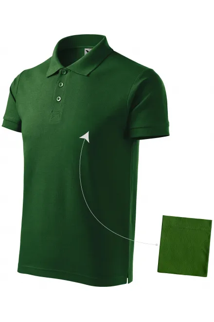 Moška elegantna polo majica, steklenica zelena