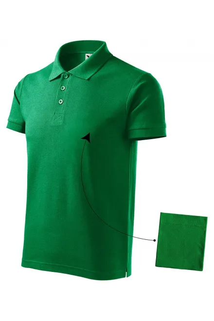 Moška elegantna polo majica, travnato zelena
