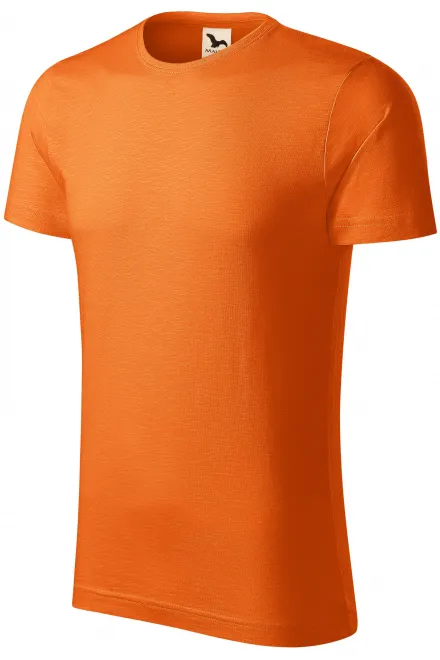 Moška majica iz teksturiranega organskega bombaža, oranžna