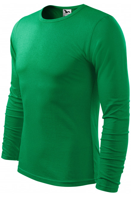 Moška majica z dolgimi rokavi, travnato zelena