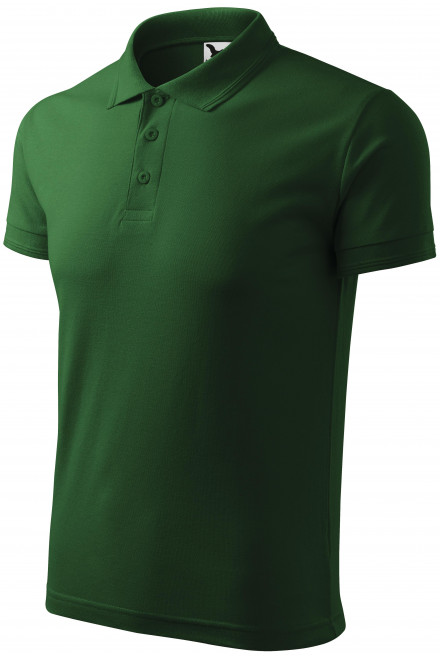 Moška ohlapna polo majica, steklenica zelena