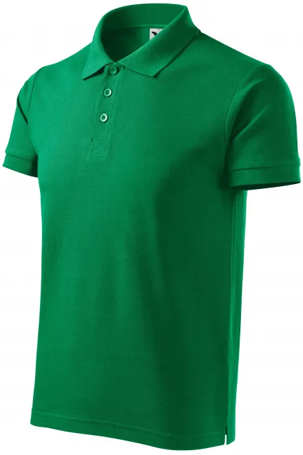Moška polo majica v težki kategoriji, travnato zelena