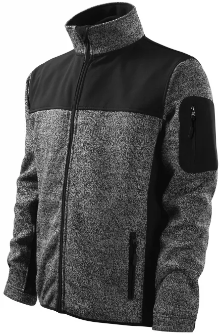 Moška prosta jakna, knit gray