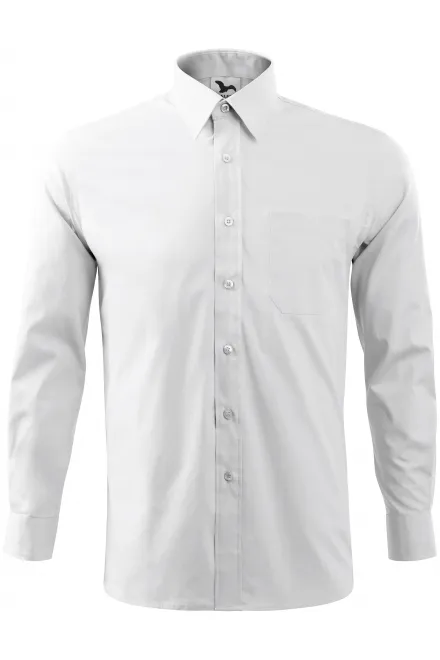 Moška srajca z dolgimi rokavi - bela, 2XL