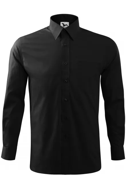 Moška srajca z dolgimi rokavi - črna, 2XL