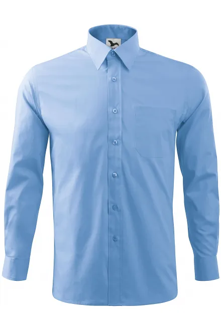 Moška srajca z dolgimi rokavi - modro nebo, 2XL
