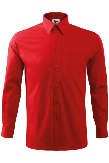 Moška srajca z dolgimi rokavi - rdeča, 2XL