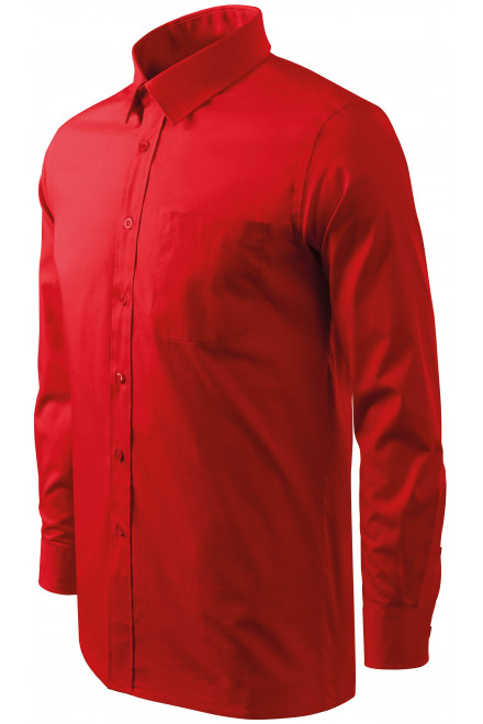 Moška srajca z dolgimi rokavi, rdeča