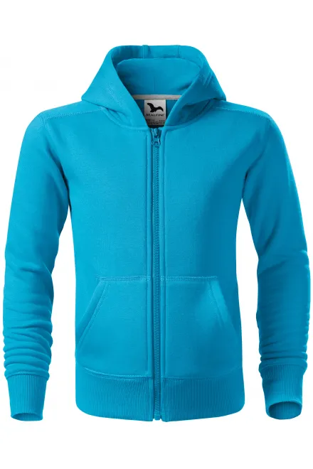 Otroška majica s kapuco - turkizno, 134 cm / 8 let