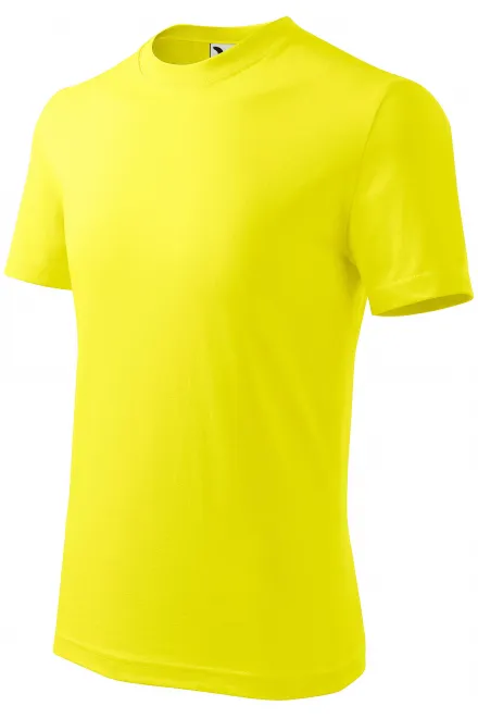 Otroška preprosta majica, limonino rumena