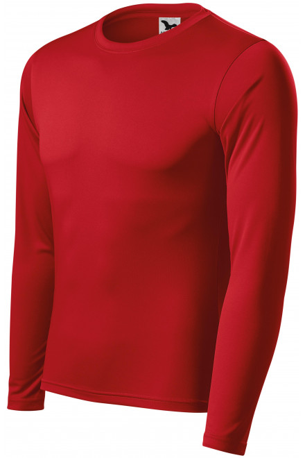 Športna majica z dolgimi rokavi, rdeča
