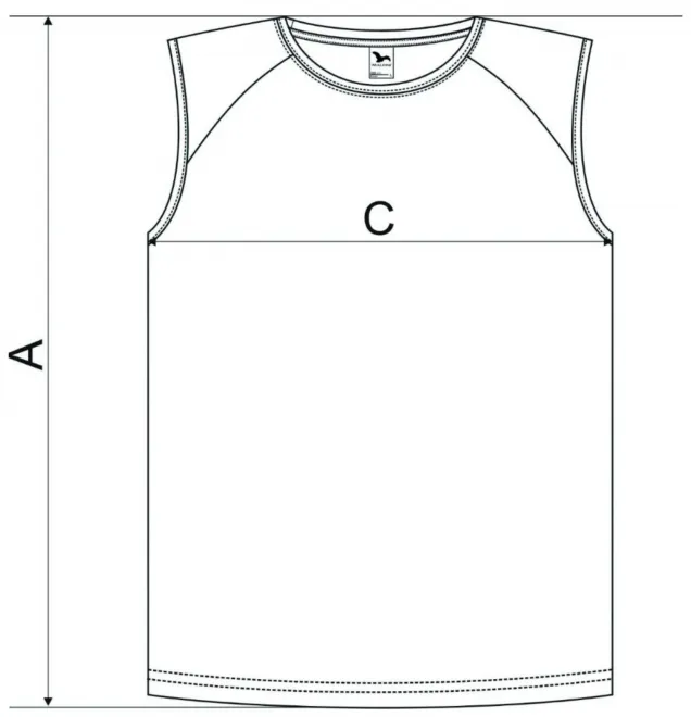 Moški vrh - tabela dimenzij