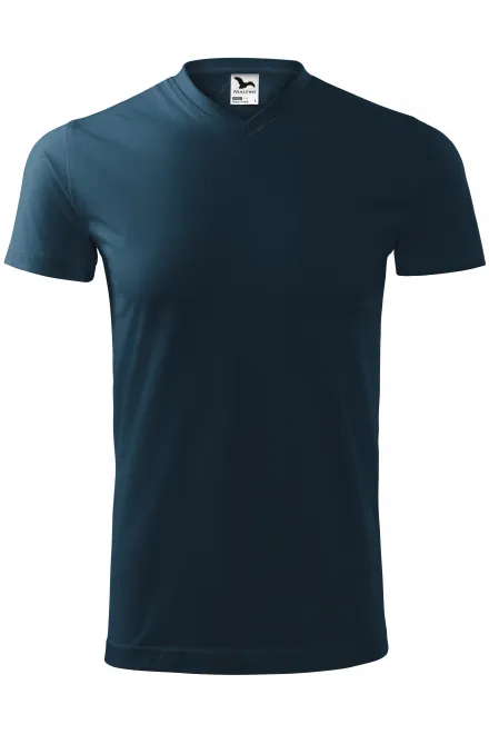 Težka majica s kratkimi rokavi - temno modra, XL