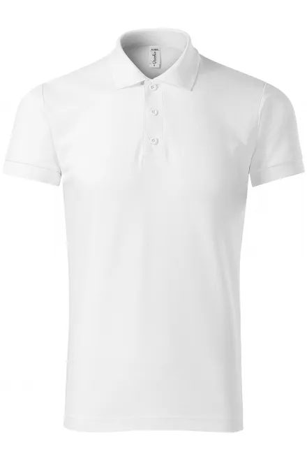 Udobna moška polo majica - bela, 3XL