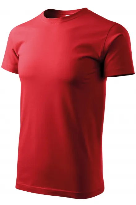 Uniseks majica z večjo težo, rdeča