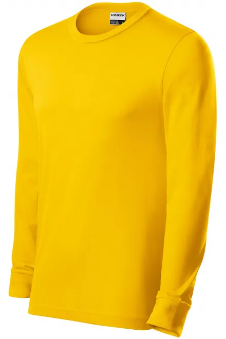 Vzdržljiva moška majica z dolgimi rokavi, rumena