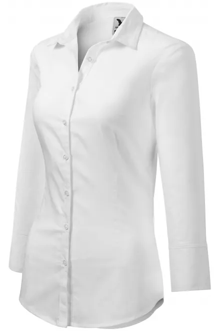 Ženska bluza z dolgimi rokavi, bela