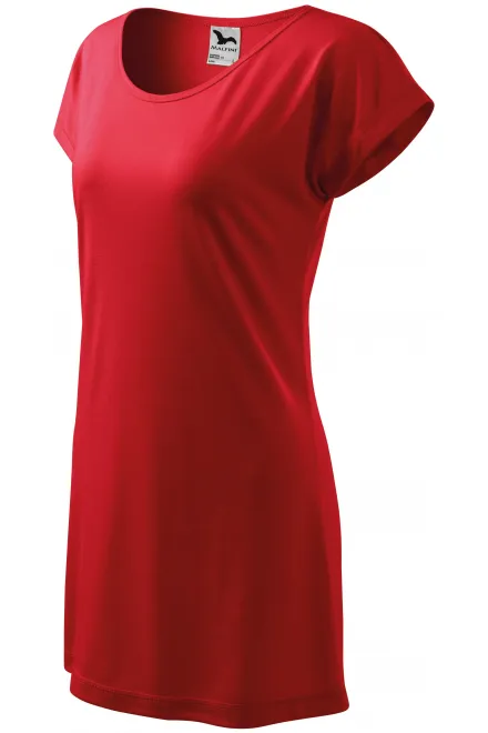 Ženska dolga majica / obleka, rdeča