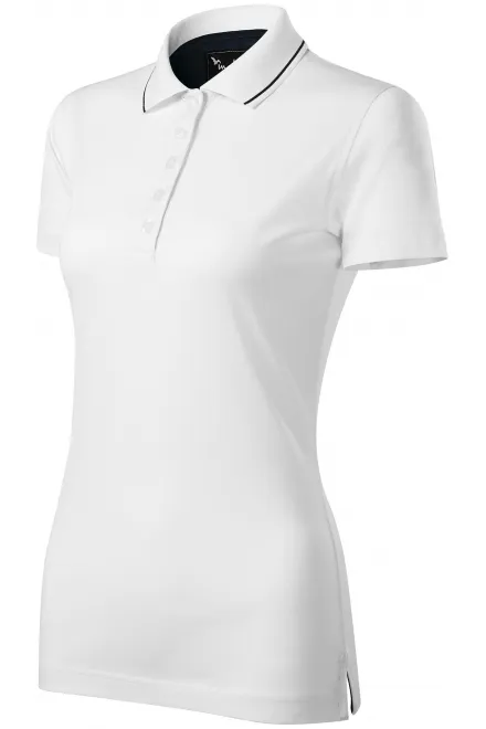 Ženska elegantna mercerizirana polo majica, bela