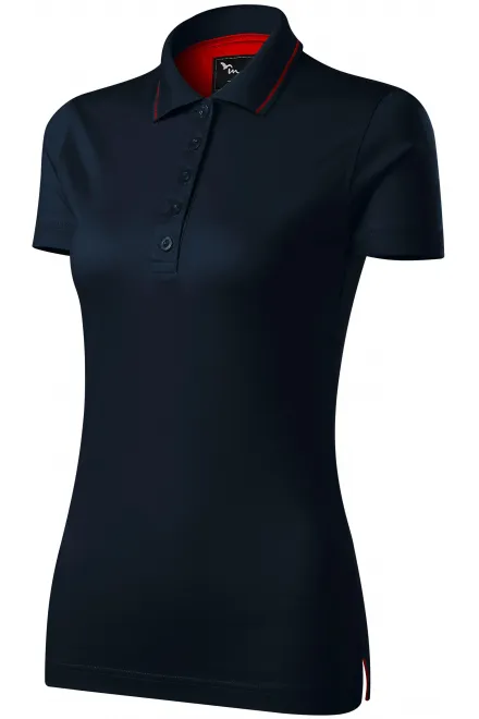 Ženska elegantna mercerizirana polo majica, temno modra