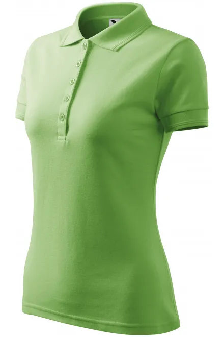 Ženska elegantna polo majica, grahova zelena