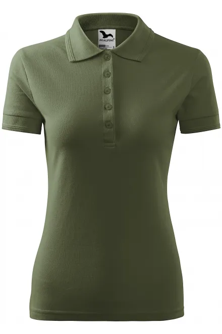 Ženska elegantna polo majica - khaki, S