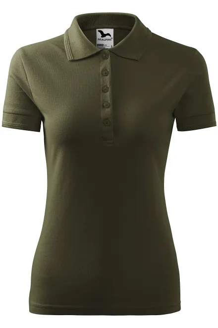 Ženska elegantna polo majica - military, S