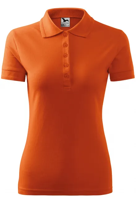 Ženska elegantna polo majica - oranžna, S