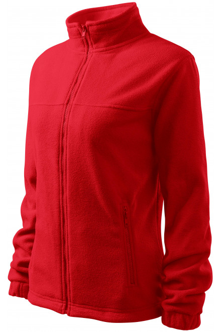 Ženska jakna iz flisa, rdeča