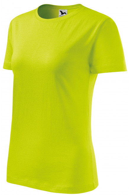 Ženska klasična majica, apno zelena