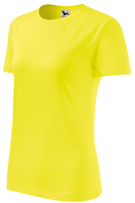 Ženska klasična majica, limonino rumena