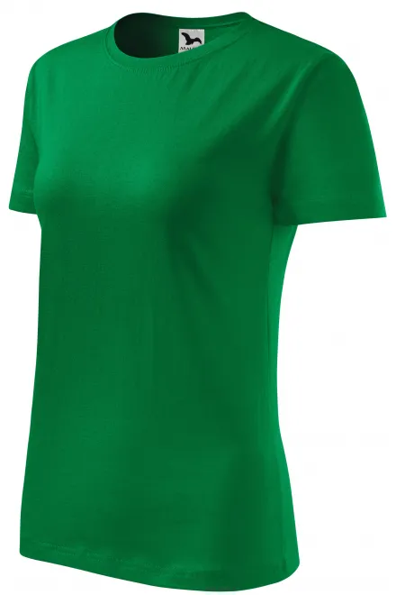 Ženska klasična majica, travnato zelena
