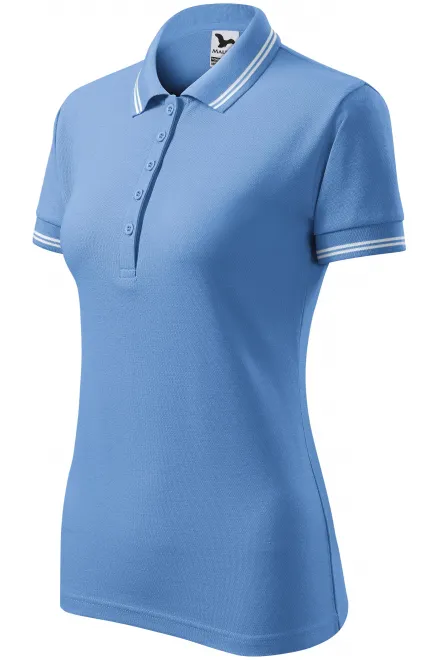 Ženska kontra majica polo, modro nebo