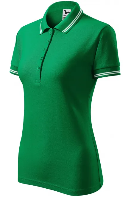 Ženska kontra majica polo, travnato zelena