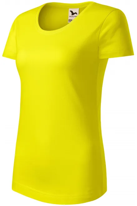 Ženska majica iz organskega bombaža, limonino rumena