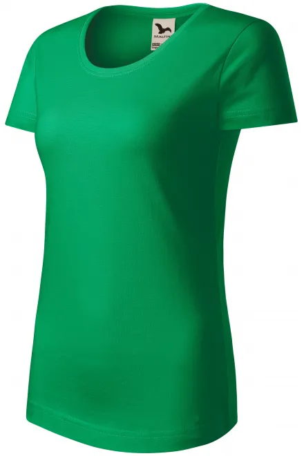 Ženska majica iz organskega bombaža, travnato zelena