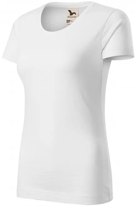 Ženska majica iz teksturiranega organskega bombaža, bela