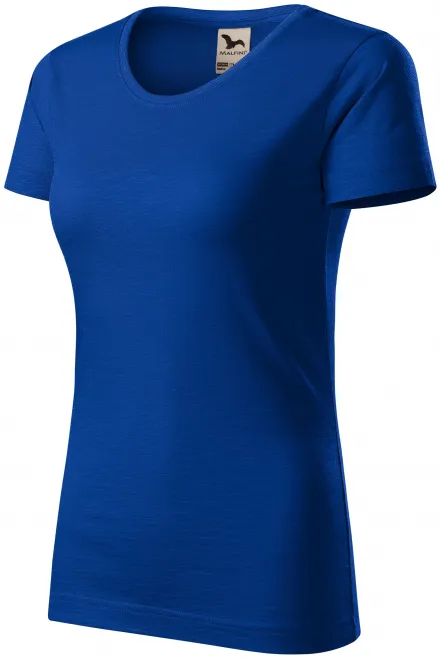 Ženska majica iz teksturiranega organskega bombaža, kraljevsko modra