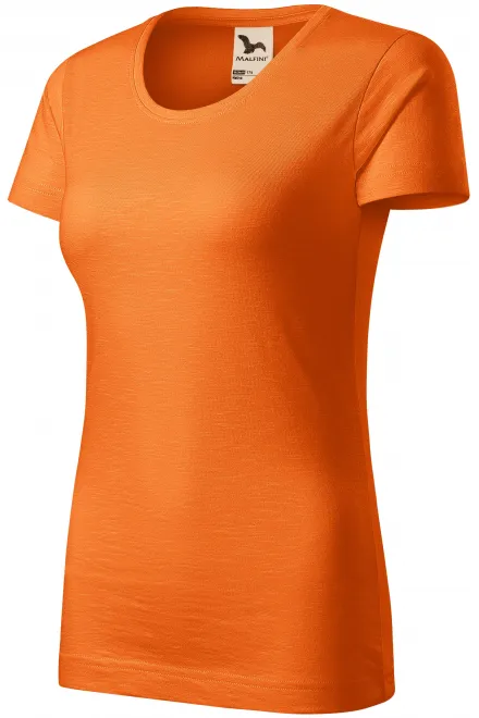 Ženska majica iz teksturiranega organskega bombaža, oranžna