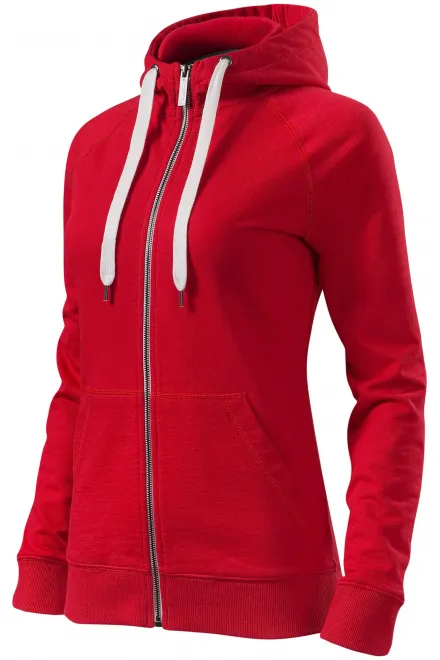 Ženska majica s kapuco v kontrastu, formula red