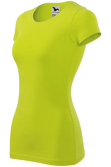 Ženska majica slim-fit, apno zelena