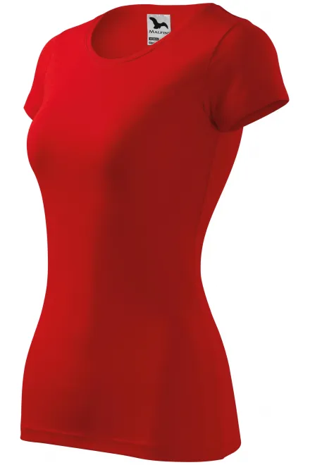 Ženska majica slim-fit, rdeča