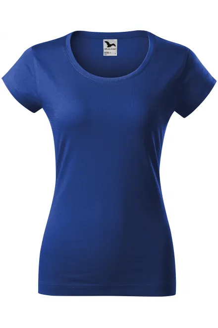 Ženska majica slim fit z okroglim izrezom - kraljevsko modra, XS